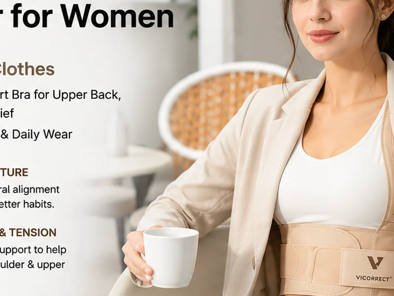 AI-generated illustration of a lower-profile posture support garment